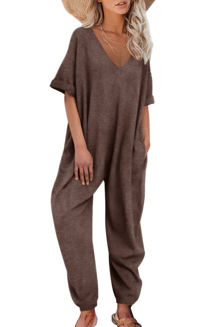 Women's Solid Color Ultra-loose Jumpsuit Overalls