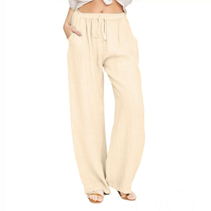 Women's Casual Cotton Linen Lose Trousers