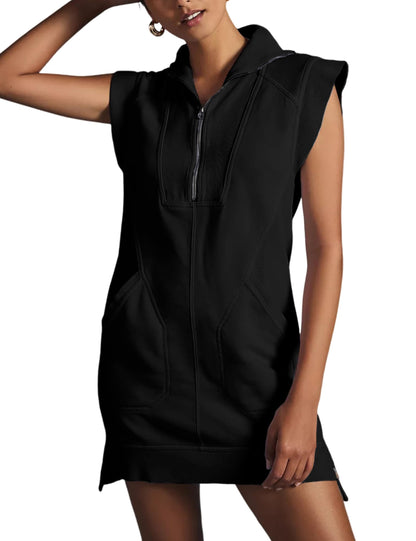 Women's Half Zip Sweatshirt Dress