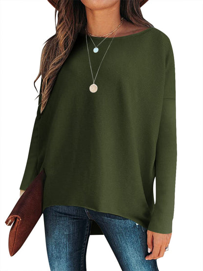 Women's Dolman Sleeve Knitted Pullover Sweater