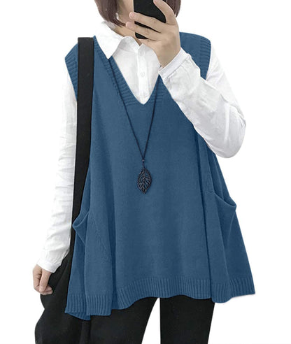Women's Loose Swing Knit Sweater Vest