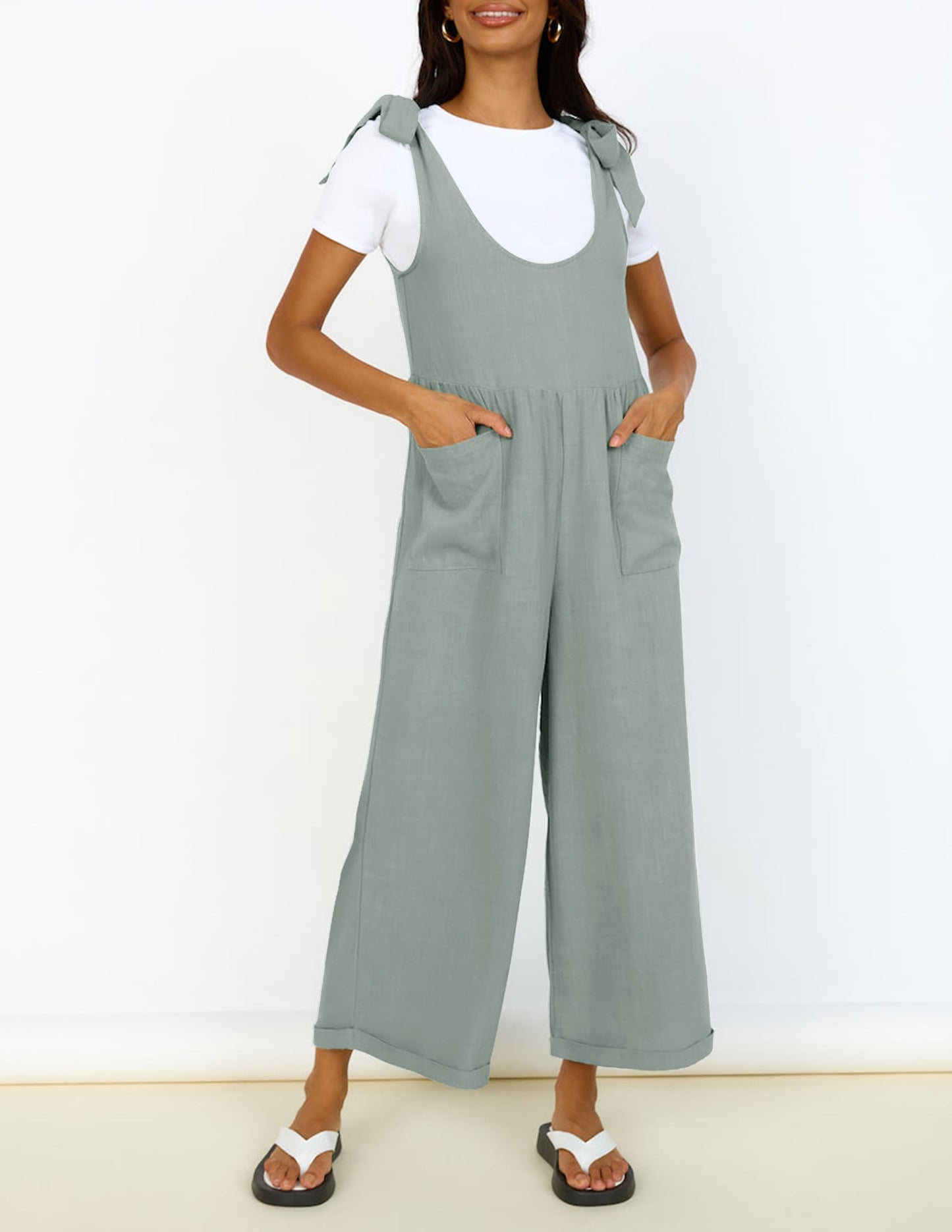 Women's Wide Leg  Jumpsuits with Pockets