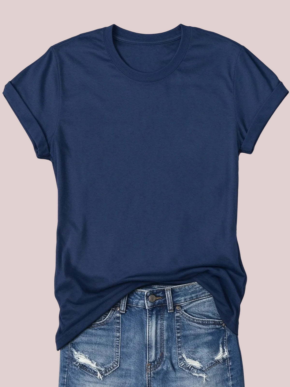 Women's Basic Crew Neck Short Sleeve T-Shirt 7 Pack