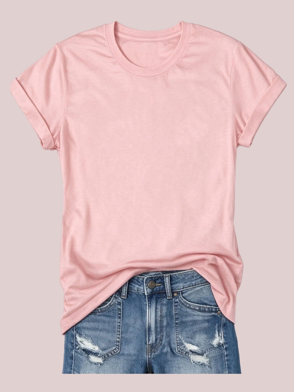 Women's Basic Crew Neck Short Sleeve T-Shirt 7 Pack
