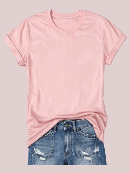 Women's Basic Crew Neck Short Sleeve T-Shirt 7 Pack