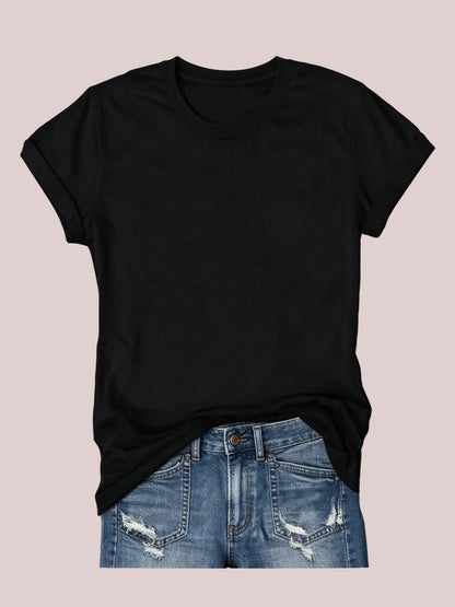 Women's Basic Crew Neck Short Sleeve T-Shirt 7 Pack