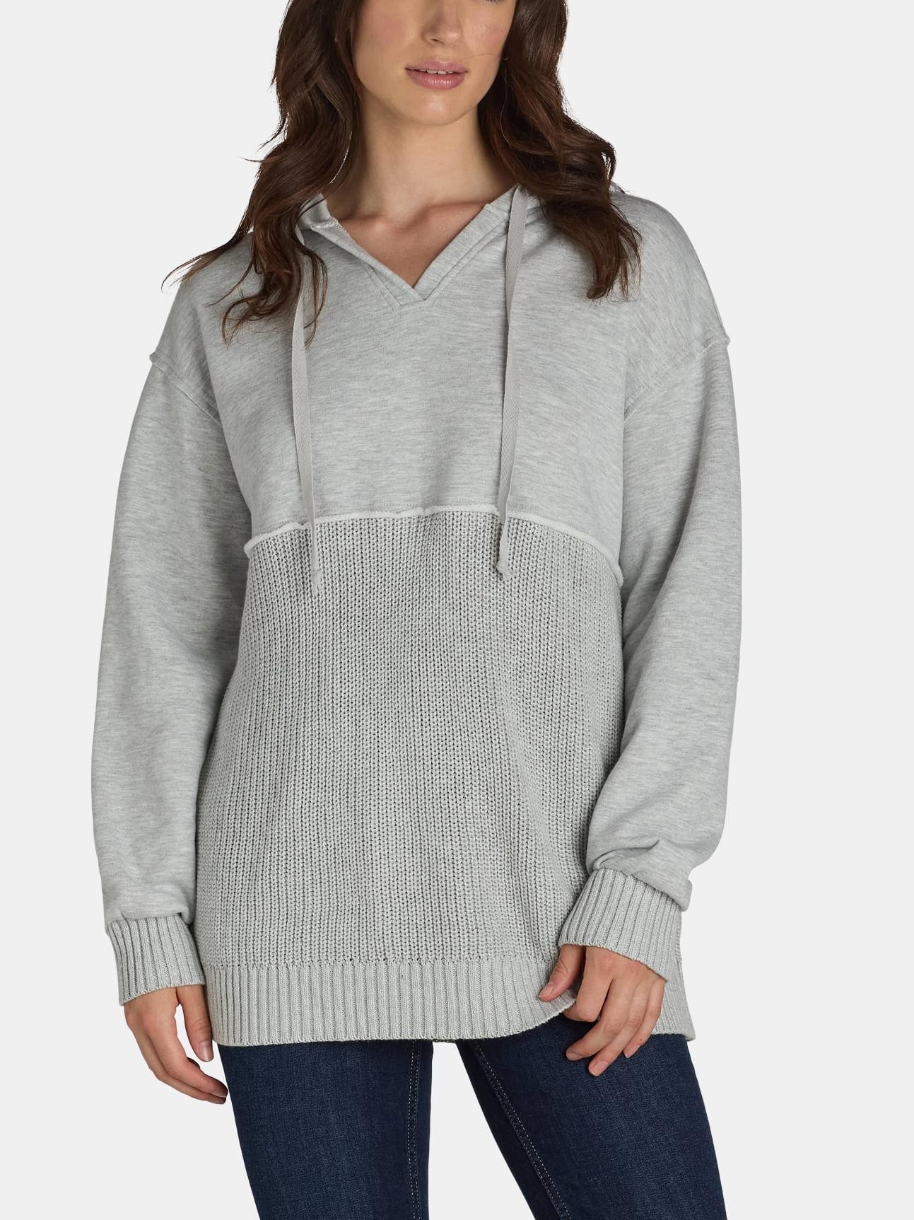 Women's Casual Mix Media Hoodie