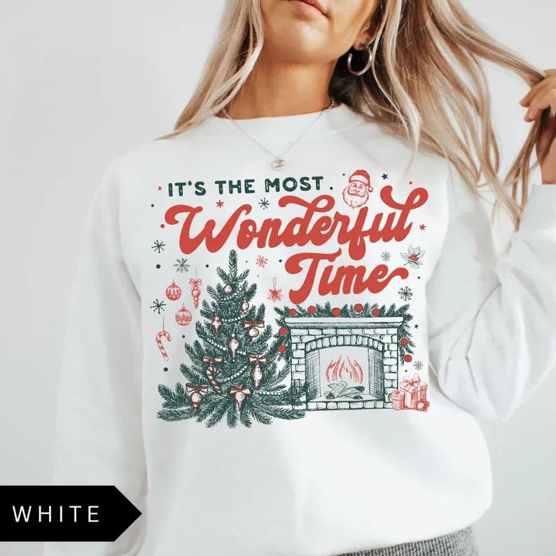 It's the Most Wonderful Time' Vintage Christmas Sweatshirt