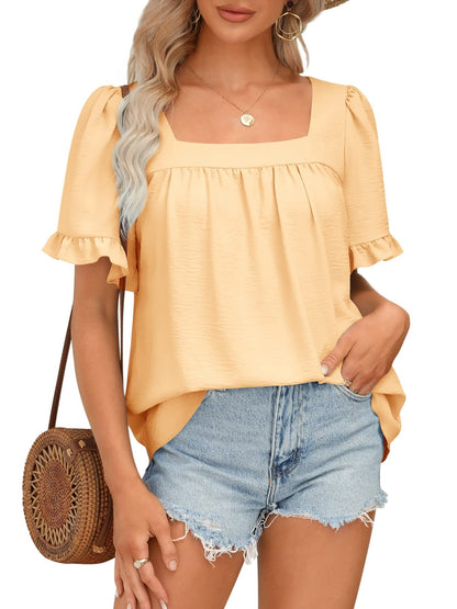 Women's Summer Flowy Peplum Top
