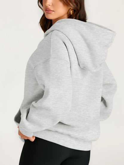 Women's Oversized Fleece Hooded Sweatshirt