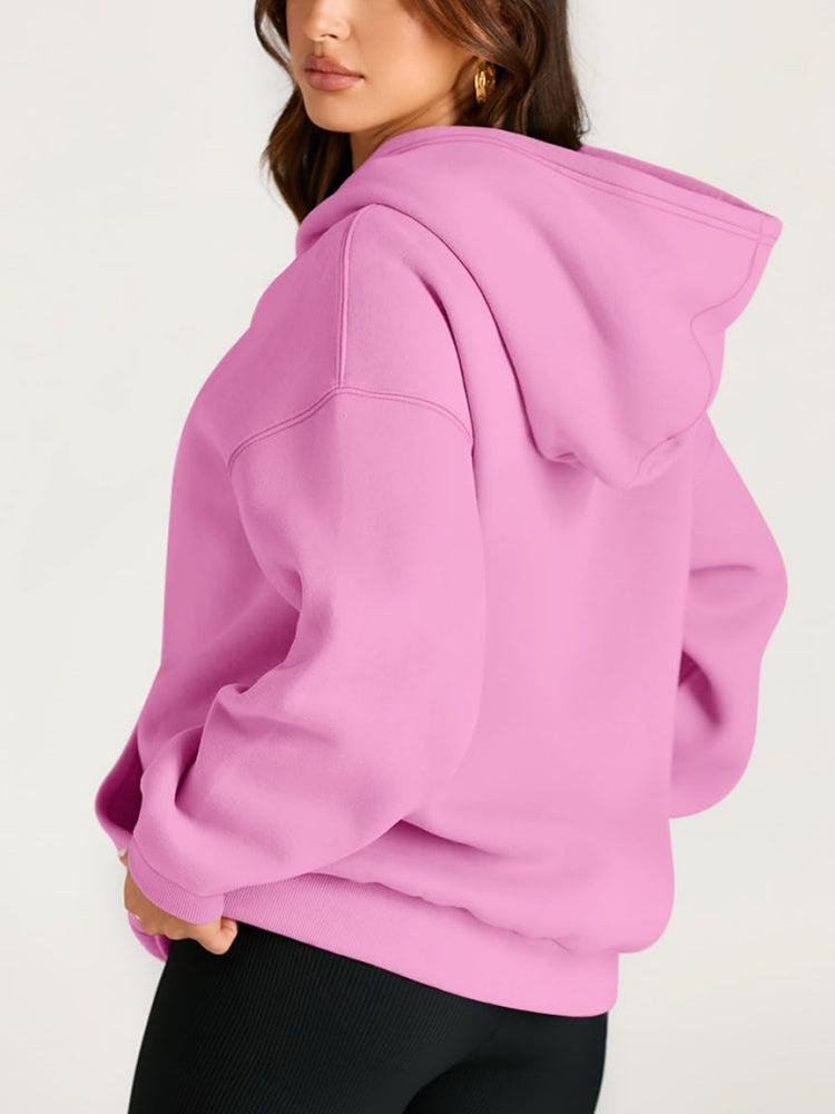 Women's Oversized Fleece Hooded Sweatshirt