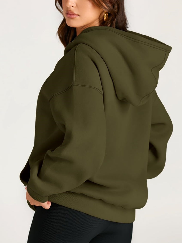 Women's Oversized Fleece Hooded Sweatshirt