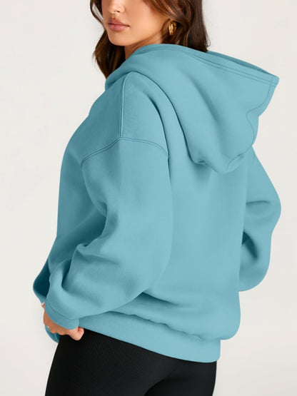 Women's Oversized Fleece Hooded Sweatshirt