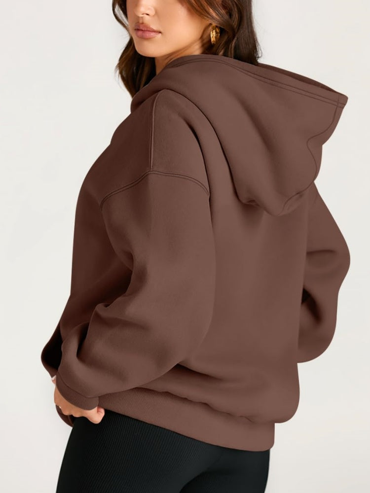 Women's Oversized Fleece Hooded Sweatshirt