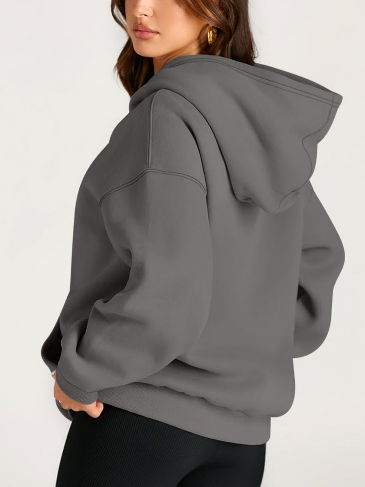 Women's Oversized Fleece Hooded Sweatshirt