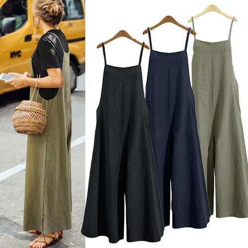 Women's Sleeveless Oversized Casual Jumpsuit