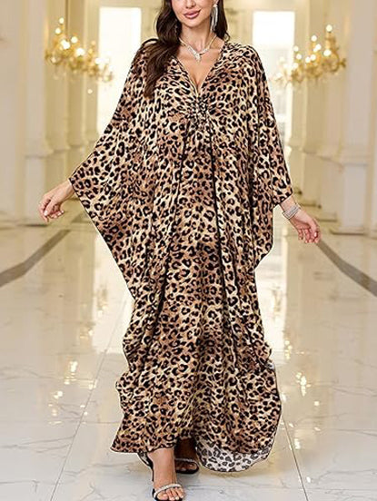 Women's Plus Size Batwing Sleeve Kaftan Dress
