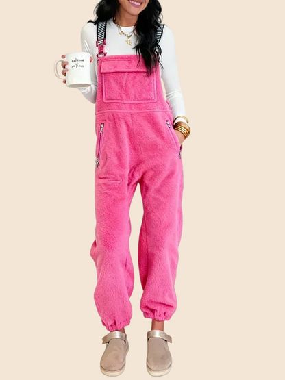 Women's Fleece Winter Casual Jumpsuit