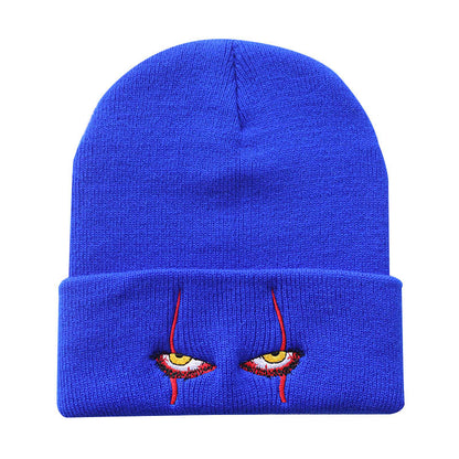 Penny Wise Scar Eyes Beanie Horror Clown Eyes Knit Hat