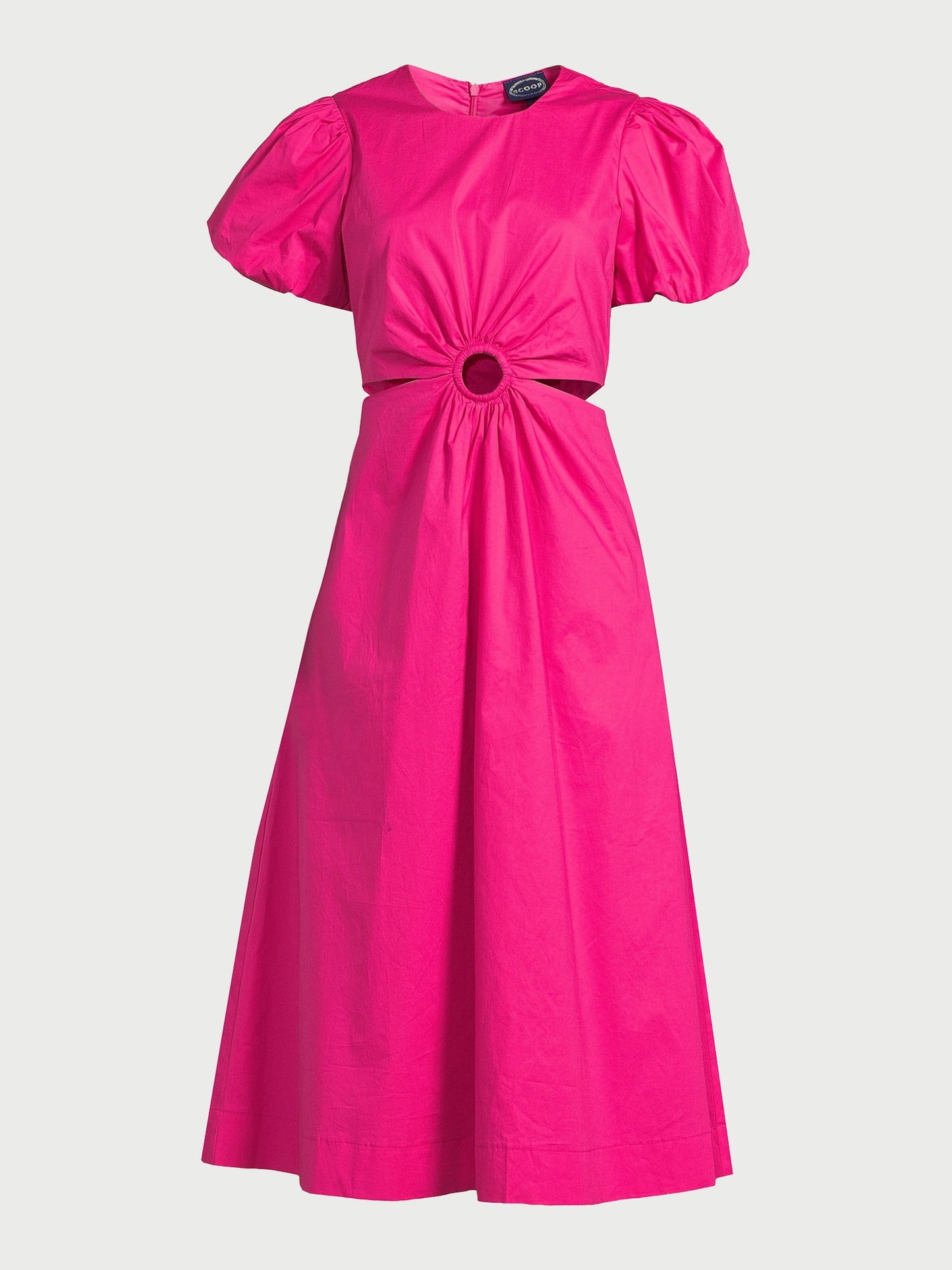 Bubble Sleeve Cutout Dress