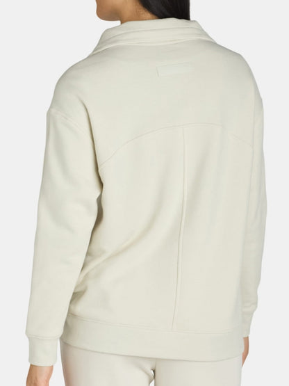 Women's Quarter Zip Side Slit Zipper Pullover