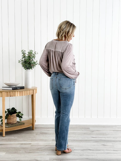 🔥LAST DAY 50% OFF🥳 Tummy Control Bootcut Jeans
