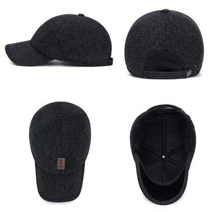 Men's Winter Baseball Cap - With Ear Muffs