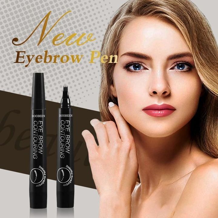 3D Waterproof Microblading Eyebrow Pen 4 Fork Tip Tattoo Pencil