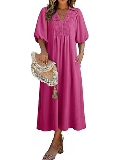 Women's 2026 Summer Flowy A-Line Maxi Dress