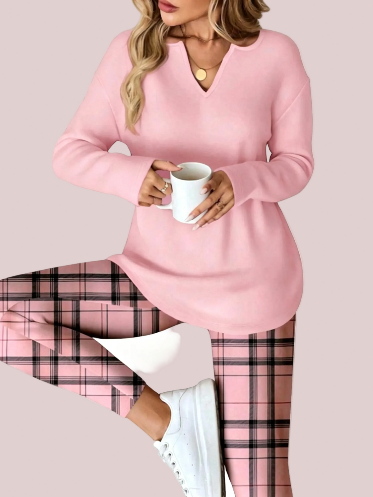 Fall Cozy Casual Matching Two Piece Outfit
