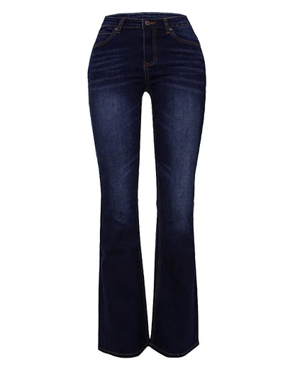 Women's Mid Waist Retro Bootcut Pants
