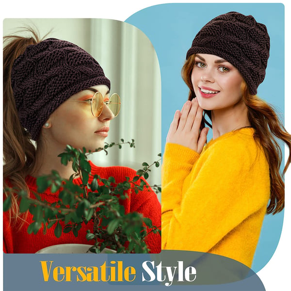 🔥Last day Sale OFF🔥Soft Knit Ponytail Beanie