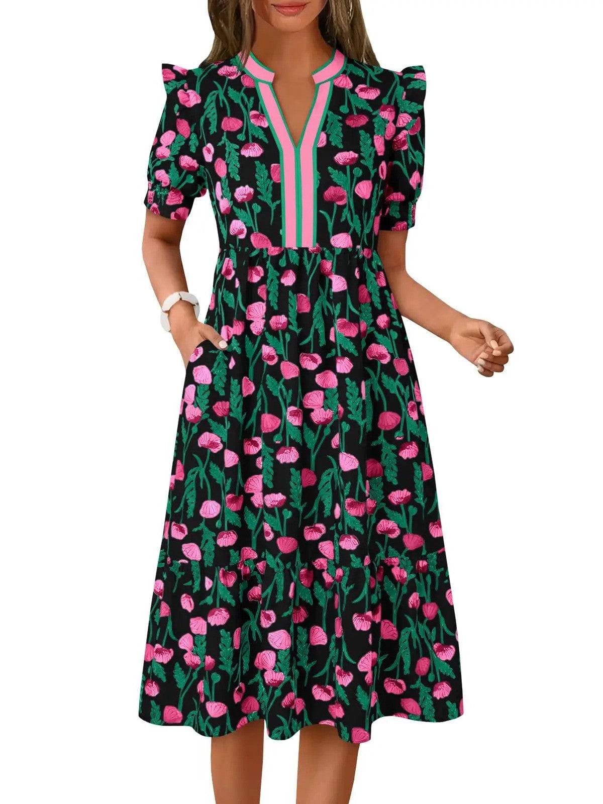 Women's Casual Floral Maxi Dress