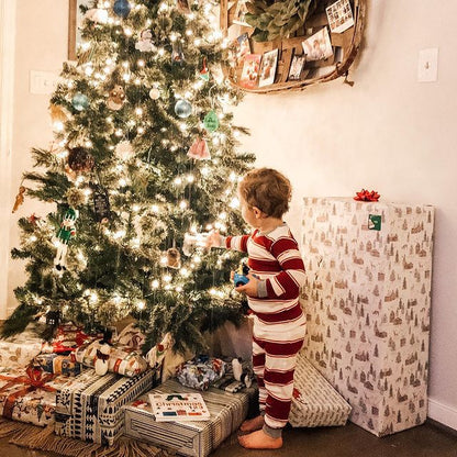 Red Stripe Family Pajamas 2-piece Set