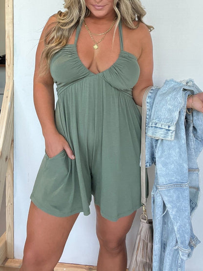 Hot Sale Halter Neck Romper