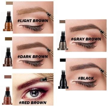 3D Waterproof Microblading Eyebrow Pen 4 Fork Tip Tattoo Pencil