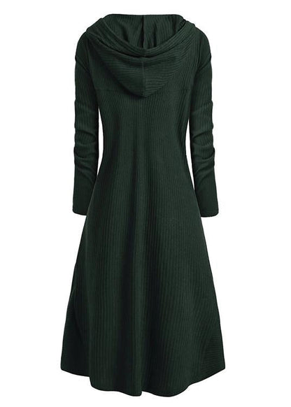 Hooded High Low Drop Shoulder Longline Sweater