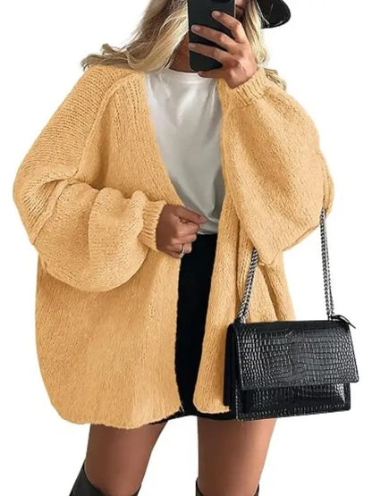 Women's Batwing‑Sleeve Loose Knit Cardigan