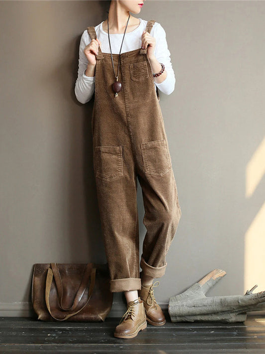 NEW |  Wide Leg Corduroy Overalls
