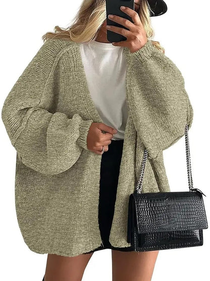 Women's Batwing‑Sleeve Loose Knit Cardigan