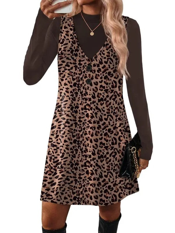 Women 's V Neck Sleeveless A Line Dress Set