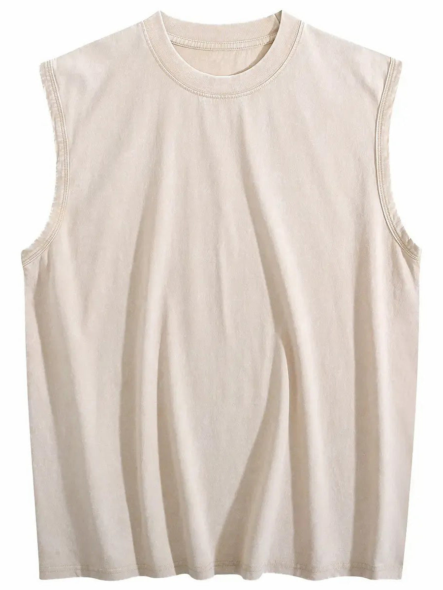 Vintage Washed Sleeveless Tank Top