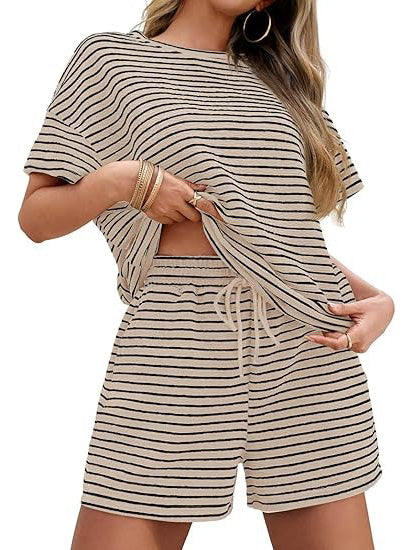 Women's Matching Stripe Loungewear Set