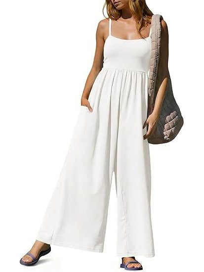 Women's Spaghetti Strap Wide Leg Jumpsuit