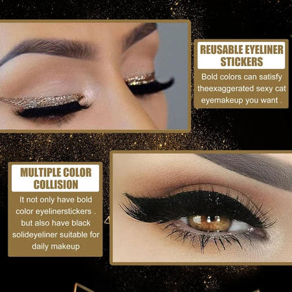 2022 New Reusable Eyeliner and Eyelash Stickers (4 Pairs)