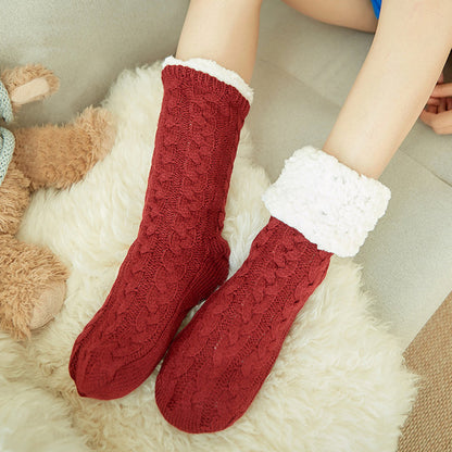 New Winter Velvet Warm Floor Socks