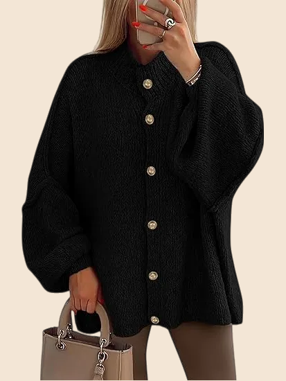 Women's Chunky Knit Button Front Cardigan