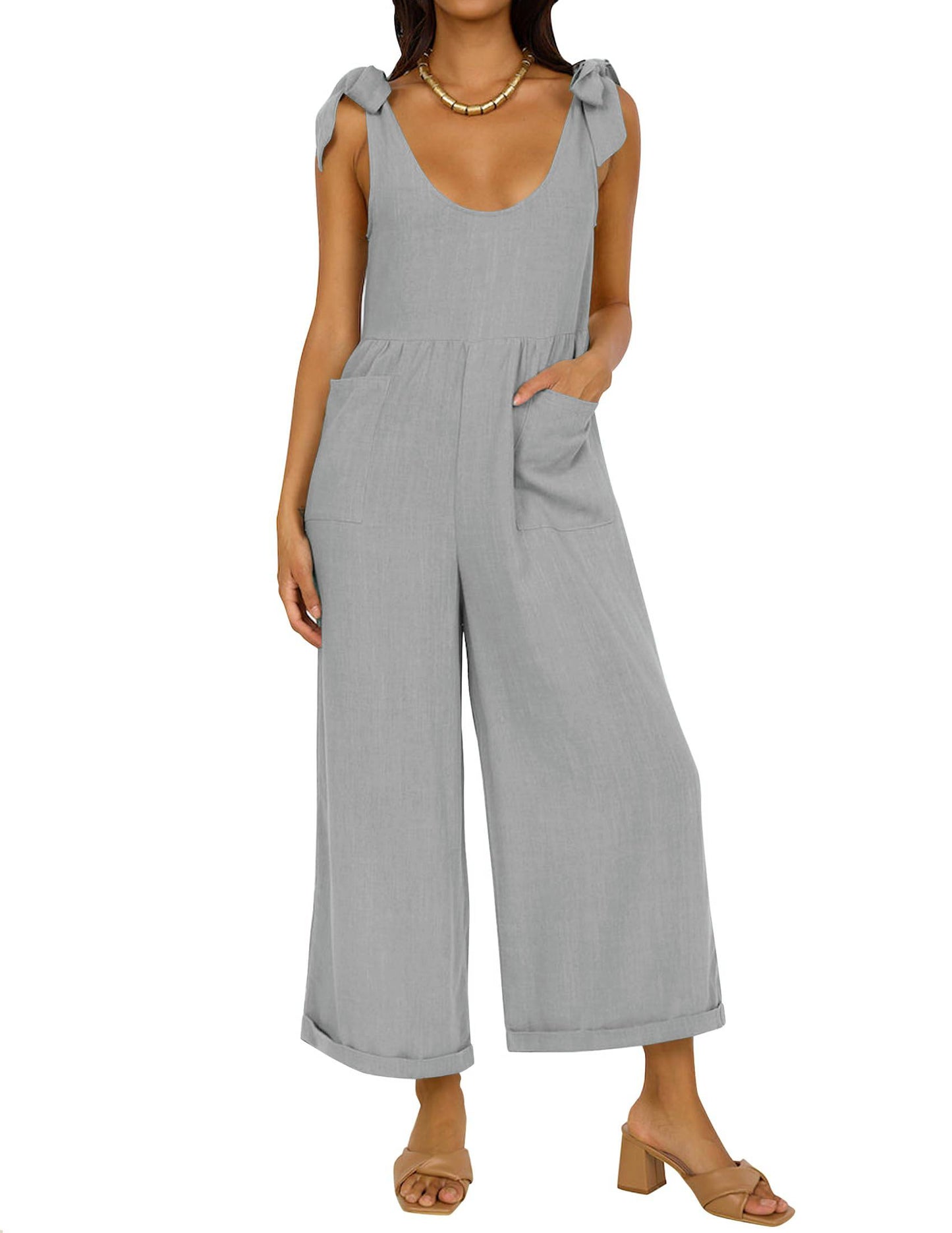 Women's Wide Leg  Jumpsuits with Pockets