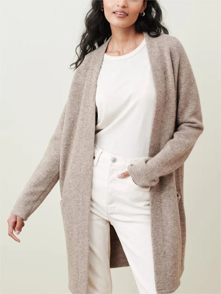 New Long Patch Pocket Sweater Coat