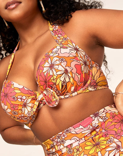 FLORAL ACTIVE HIGH WAISTED BIKINI SET